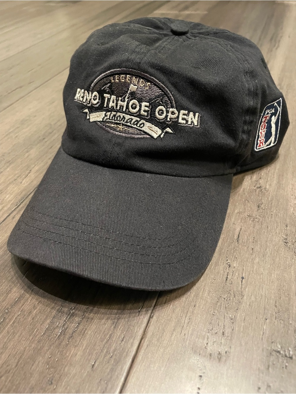 Vintage Reno Tahoe Open Hat PGA Tour Eldorado Casino Strapback Black Golf Cap